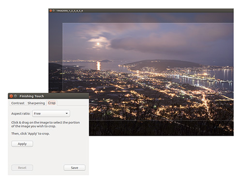 Screenshot Finishing Touch Photomatix for Linux